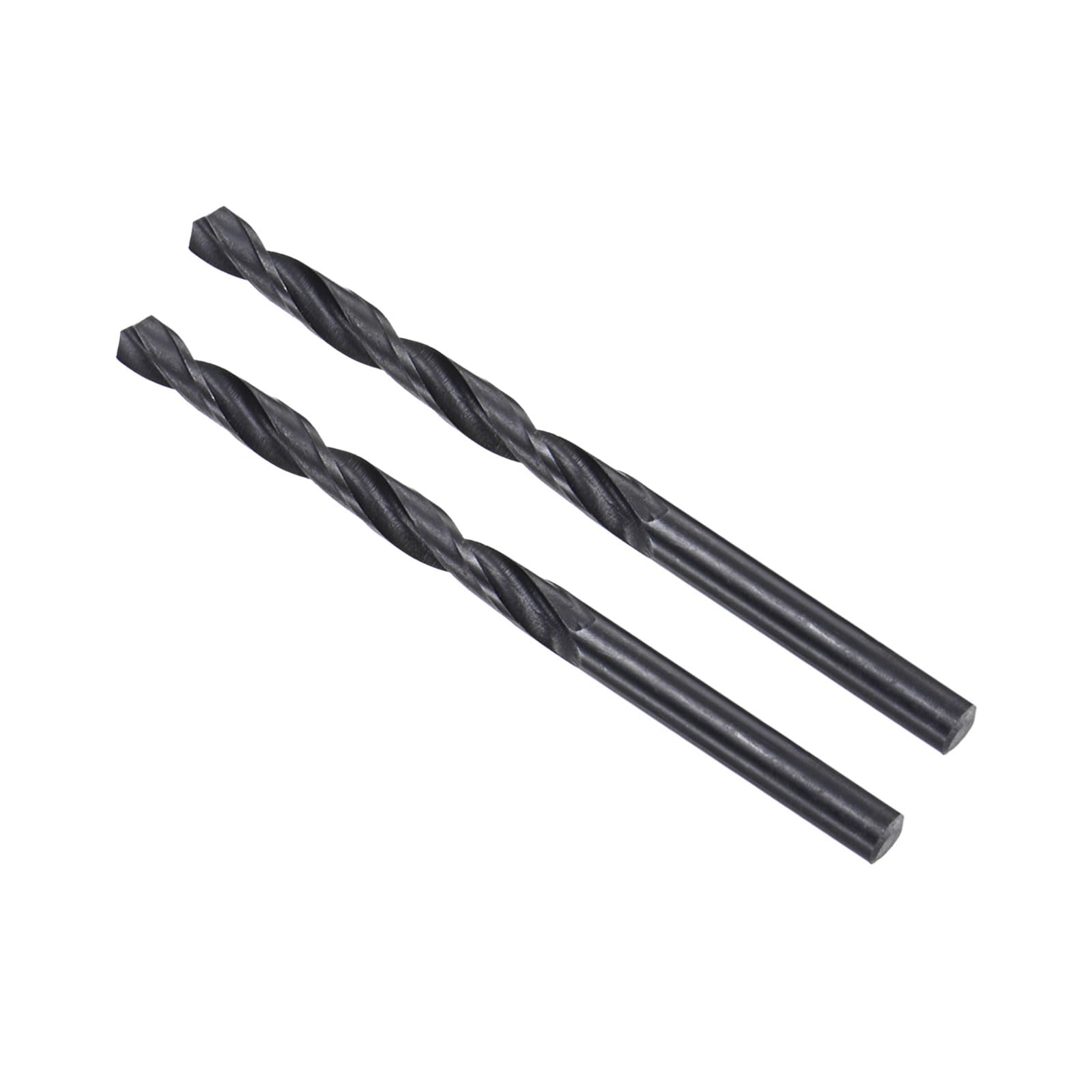 CoCud 6542 High Speed Steel Twist Drill Bits, 5.8mm Diameter 90mm Length, Black Oxide Straight Twist Jobber Drill Bit - (Applications: for Metal Woodwork Plastic Aluminum), 2-Pieces