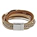 GelConnie Wrap Leather Bracelets for Women Feather Boho Bracelets Pearl Stacked Bracelet Multi-Layer Bracelets Leather Cuff Bracelet for Women, Big Sister, Mom