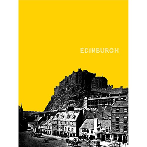 Wee Blue Coo Grassmarket Edinburgh Scotland Scottish Landmark Yellow Canvas Art Print