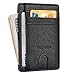 Minimalist Slim Front Pocket Wallets for Men or Women with RFID Blocking & Genuine Leather