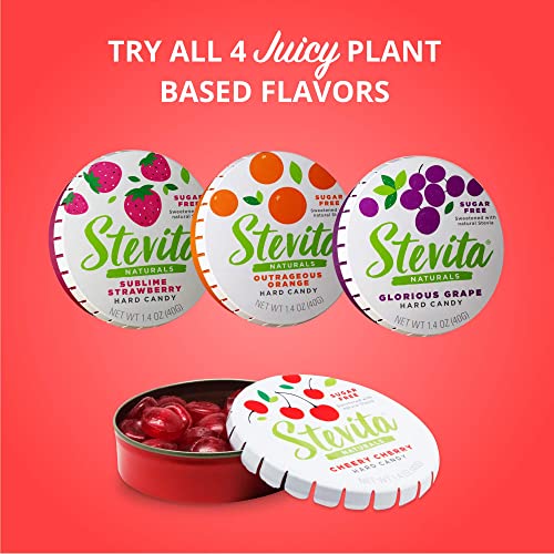 Stevita SteviaSweet, Sublime Strawberry 1.4 oz, Pack of 6 Sugar