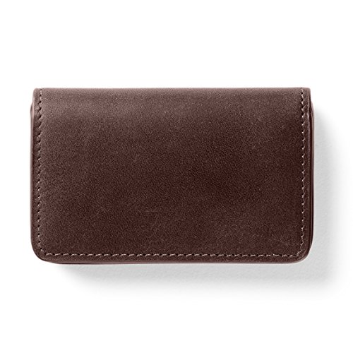 Business Card Case - German Leather - Mahogany (brown)