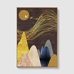 Framed Canvas Home Artwork Decoration Nordic Style Abstract Color Canvas Wall Art for Living Room, Bedroom - 16x24 inches