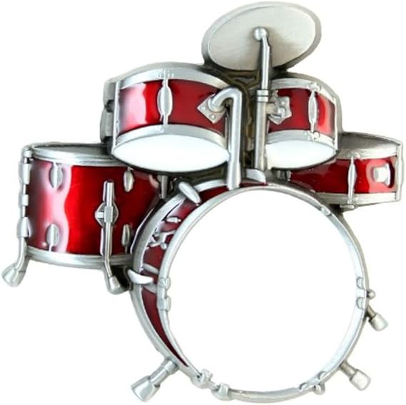 Red Drum Set Belt Buckle Clothing