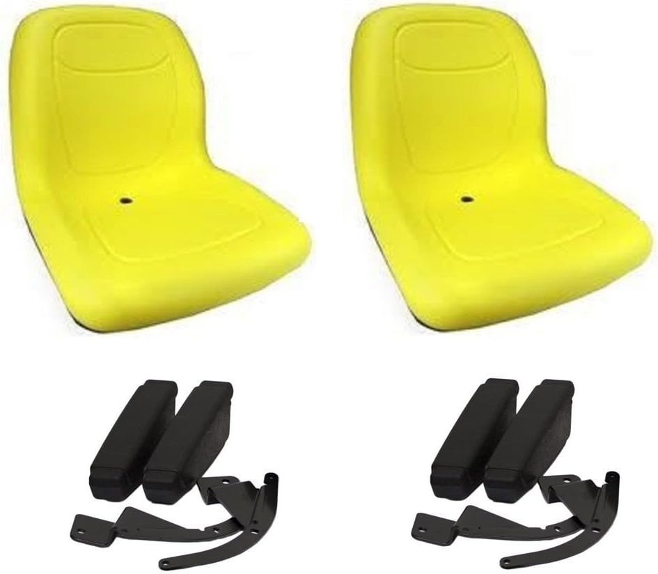 The ROP Shop (2) Yellow HIGH Back Seats w ARM Rests Gator Military 6x4 M-Gator A1 Utility UTV