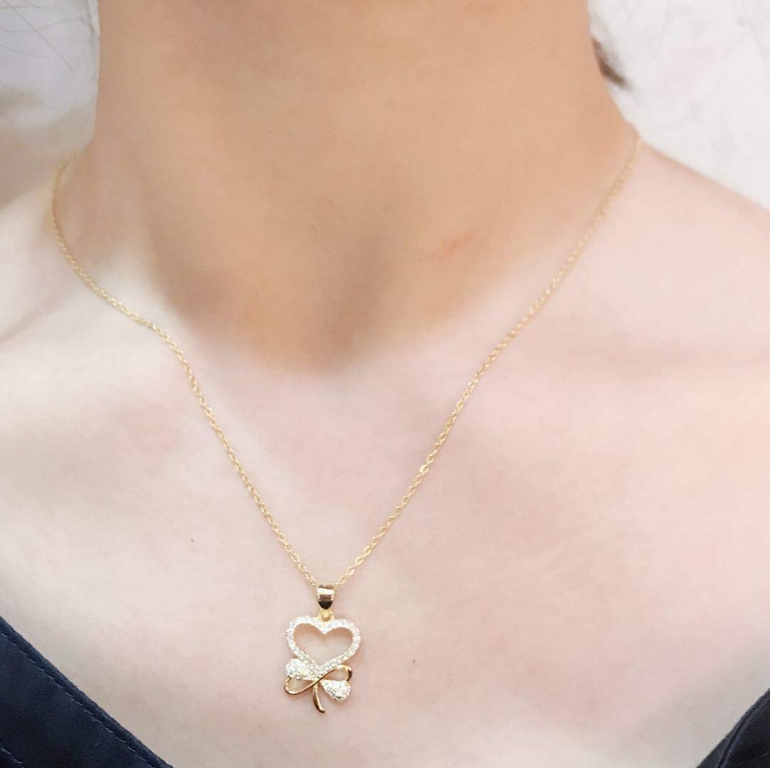 Collier Aixyu en Argent 925/1000，Flora Pendent Coeur Papillon avec Oxyde de Zirconium Rond Coeur Infini Amour Symbol Ensemble pour Toujours,Anniversaire, Mariage, Noël Cadeau Bijoux pendentif (Gold)