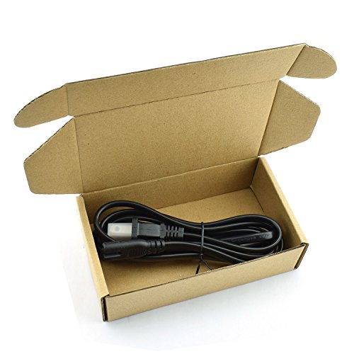 Longdex 1-Pack US AC Power Cord 2 Prong Plug Figure 8 Type Port Cable Adapter Non-Polarized 1.8m Power Extension Line Black - Thumbnail 3
