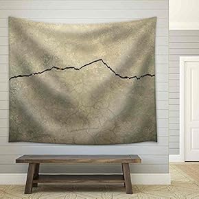 Cracking Concrete - Fabric Wall Tapestry Home Decor - 51x60 inches
