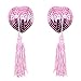 Colors Sexy Silicone Sequins Heart Shape Tassel Breast Nipple Cover Nipple Pasties