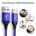 USB Type C Cable,JSAUX(2-Pack 6.6ft) USB-C to USB A Fast Charger Nylon Braided USB C Cord Compatible Samsung Galaxy S10 S9 S8 Plus Note 9 8(Blue)