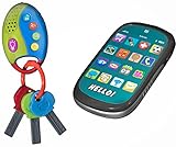 Playkidz: My First Cell Phone & Car Keys Pretend Play Set, Touch Phone, Car Keys with Remote Alarm, And Sounds, - Great Educational Toy for Fun & Learning
