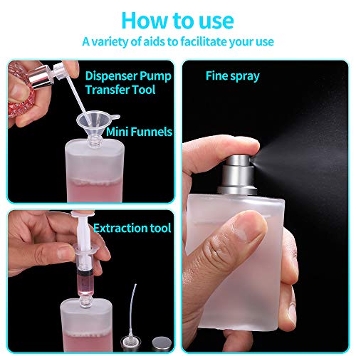 2 Pack 50ml(1.69Oz) Frosted Empty Glass Spray Bottle Refillable Fine Mist Spray Perfume Bottle,Atomizer Bottle Makeup Tool (2 Pack 50ML) 6 2 Pack 50ml(1.69Oz) Frosted Empty Glass Spray Bottle Refillable Fine Mist Spray Perfume Bottle,Atomizer Bottle Makeup Tool (2 Pack 50ML)