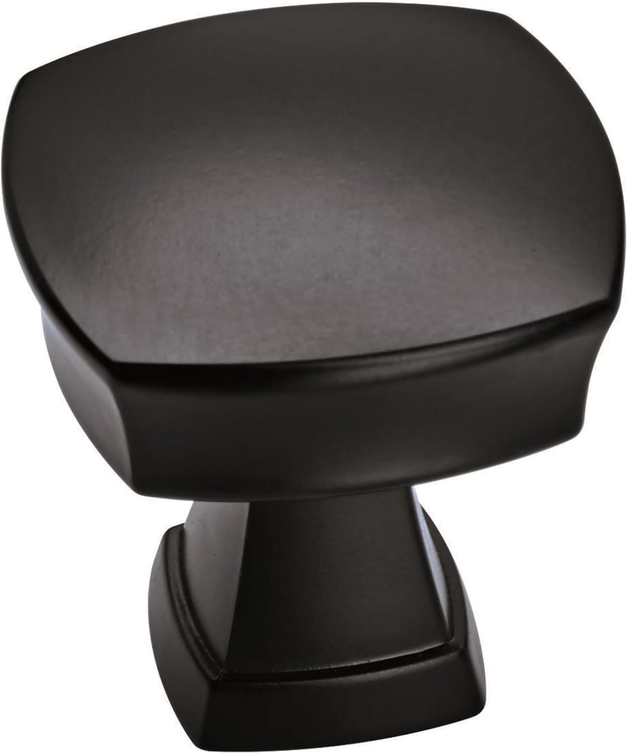 Amerock | Cabinet Knob | Matte Black | 1-1/4 inch (32 mm) Length | Stature | 10 Pack | Drawer Knob | Cabinet Hardware