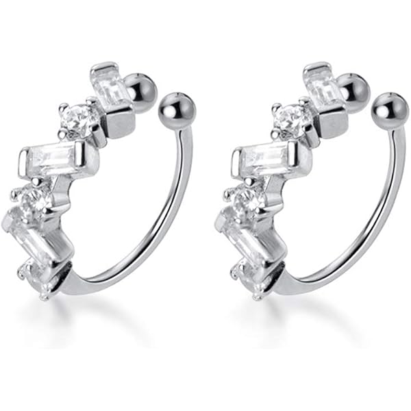 Orecchini Crawler CZ neri in argento sterling, argento o oro, Crawler a