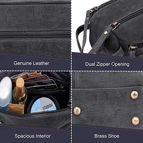 Rustic Town Buffalo Leather Toiletry Bag : Vintage Travel Shaving & Dopp Kit : for Toiletries, Cosmetics & More : Spacious Interior & Waterproof Lining : Compact, Fits Easily in Luggage 3 Rustic Town Buffalo Leather Toiletry Bag : Vintage Travel Shaving & Dopp Kit : for Toiletries, Cosmetics & More : Spacious Interior & Waterproof Lining : Compact, Fits Easily in Luggage