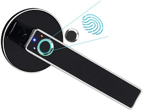 Fingerprint Door Lock Smart Door Lock Home Security Door Lock Smart Electronic Bedroom Wooden Door Office Room Door For Office Home Silver 1