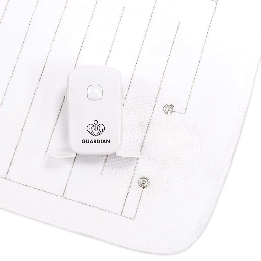 Photo 1 of Guardian Bedside Bedwetting Alarm for Kids, Teenagers & Adults with Loud Sound & Strong Vibration to Wake Up Deep Sleepers (Bed), White