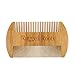 Beard and Mustache Comb Plus Bonus Balmstick,100% Sandalwood,Anti Static,Protective Sleeve,Fine/Coarse Teeth. Unique Stocking Stuffer for Men