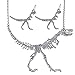 Zhenhui Steam Punk Style Fashion Walking Dinosaur Tyrannosaurus T-Rex Skeleton Charm Pendant Necklace Earrings Set for Women Girl