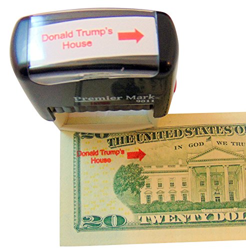 Donald Trump's House Self Inking Rubber Stamp with Red Ink and Arrow - Thumbnail 3