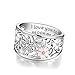 ANGEMIEL 925 Sterling Silver Cubic Zirconia Flower Promise Ring For Women Jewelry Family Friend Love