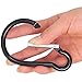 Qualtiy Yes QY 5PCS 4 Inches Black Color 8 Shape Aluminum Ring Outdoor Spring Snap Multiple Use Hook Keychain