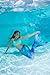 Fin Fun Limited Edition Mermaid Tail for Swimming for Girls and Kids with Monofin, 06, Watercolor Waves
