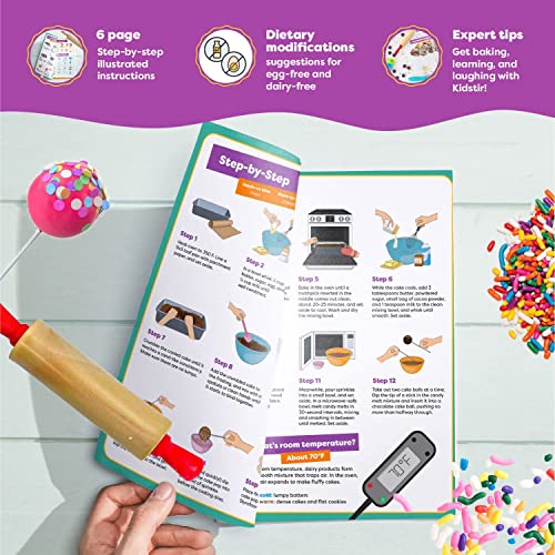 KIDSTIR Unicorn Cake Pop Kit DIY Kit for Kids, with PreMeasured