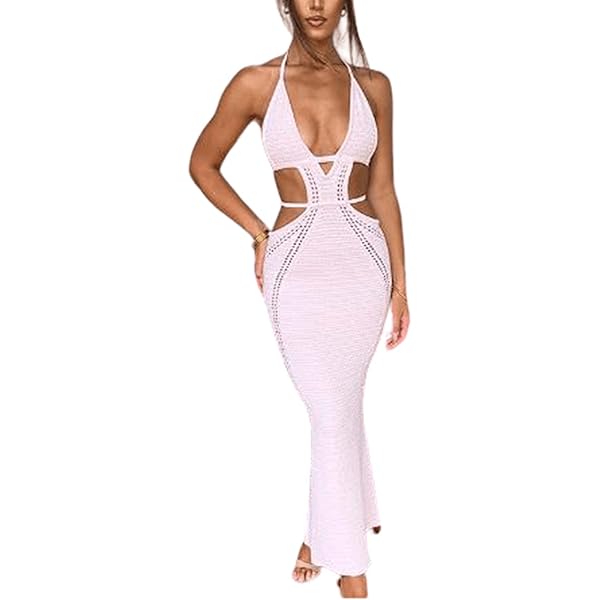 ワンピース Back Lace-Up Cotton Long Dress S Cotton Maxi Dress with Lace-Up Back | COMMENSE