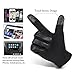 Vbiger Winter Pu Leather Warm Touch Screen Gloves, Warp-knitted Velvet Cashmere Male Gloves in Moderate Size