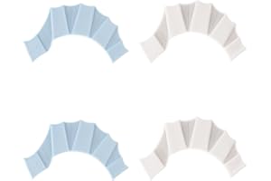 DEDODA 2 Pair Silicone Webbed Swimming Gloves, Finger Frog Type Swim Gear, Flexible and Convenient, Easy Training, Suitable for Swimming, Paddling, Water Aerobics (Blue +White)