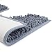 Vdomus Contour Bath Rug, Soft Shaggy U-Shaped Toilet Floor Mat Bathroom Carpet, 19 X 19 inches - Grey