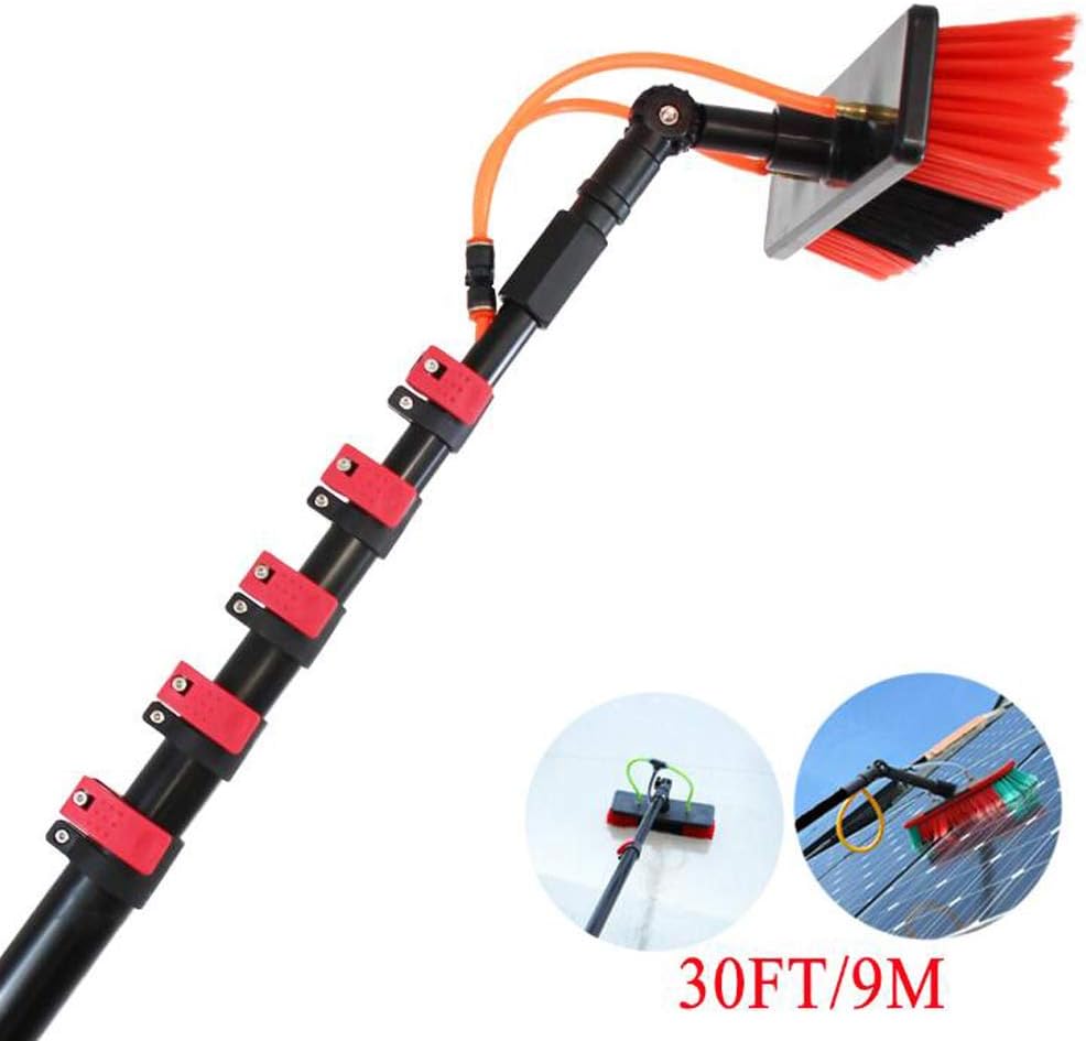 Water Fed Pole Kit (9m) for Window Cleaning Or Solar Washing(with 35l Mobile Water Tank)