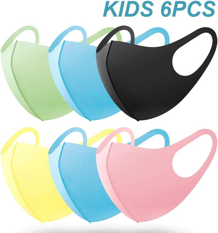 6 12 Pack Unisex Kids Face Mask Children Masks for Outdoors School Travel Cycling Riding