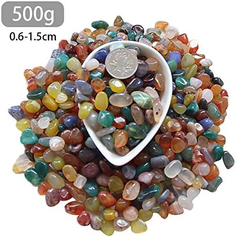 Libertry Fine Rain Stone Natural Pebbles Agate Stone Potted Garden Sidewalks Aquarium Cobblestone Colorful