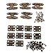 Dophee 5Pcs Retro Design Decorative Cabinet Jewelry Box Wooden Box Latch Hasps Buckle and 10Pcs Vintage Bronze Hinges and 60 Screws-Antique Bronze
