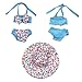 XADP 6 Pc. Summer Holiday Beach Party Swim Suit for 18 Inch Doll Swim Set Swimwear Bikini Outfit fits American Girl and 18 inch Dolls,Set of 3