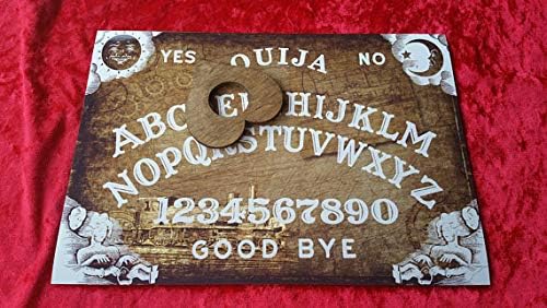 Wooden Ouija Board game & Planchette with Instructions Weeja Witchboard Handmade Spooky Halloween Paranormal Spirit Talking Boards Mystical ( From UK)