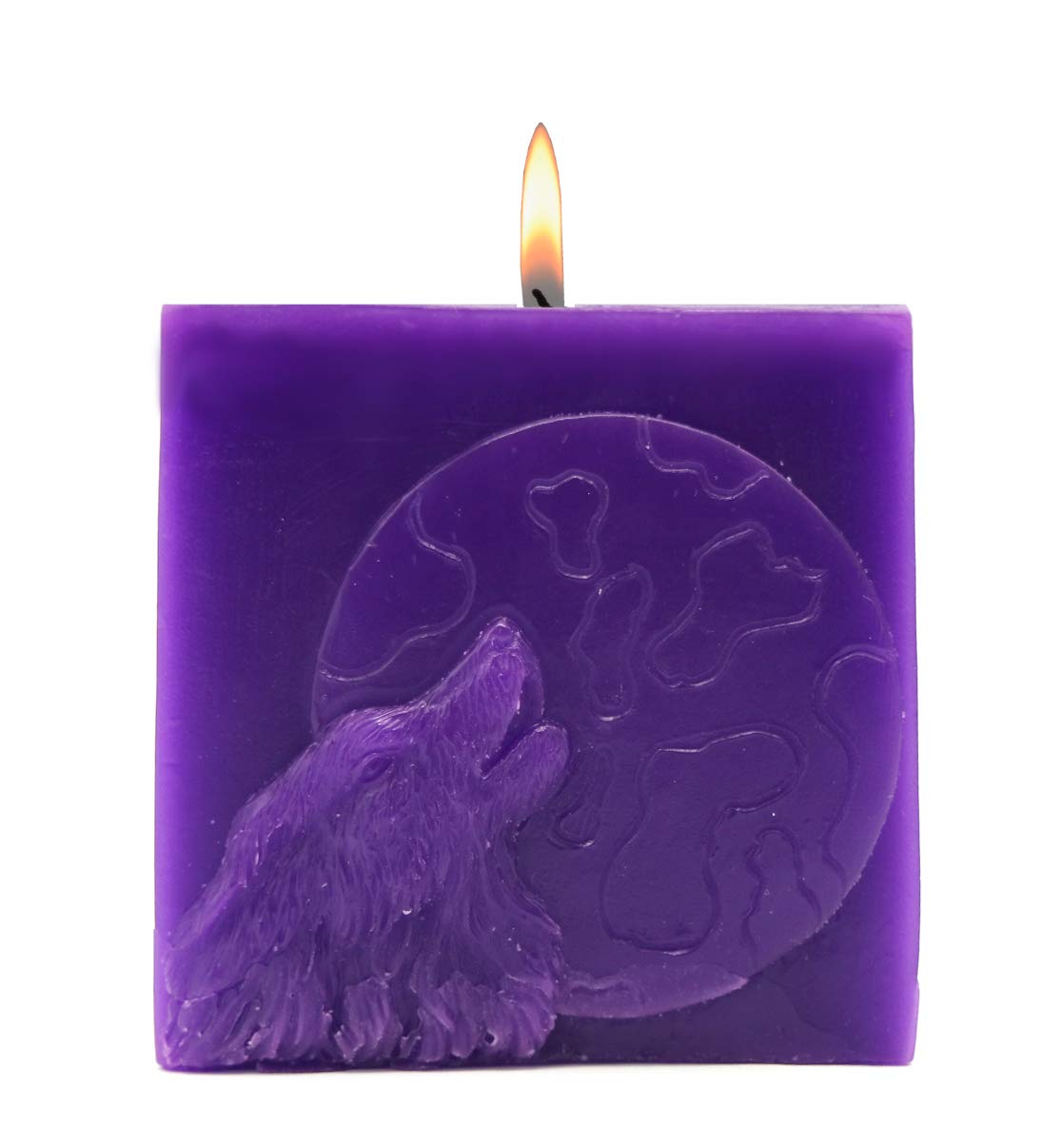 ROOGU Night of the Wolf * Scented Cube Candle Lavender Deep Purple Violet Bedroom