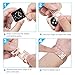 Glebo Flexible Loop Band Compatible with Apple Watch Band 42mm 44mm Women, Stainless Steel iWatch Band Bracelet Straps Accessories for Apple Watch Band 44mm Series 4, 42mm Series 3 2 1, Rose Gold