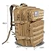 Z ZTDM Outdoor Large 40L Tactical Backpack Military, 3 Day Assault Pack, Bug Out Survival Bag, MOLLE Rucksack for Travel Picnics, Heavy Duty & Waterproof 900D Oxford, USA Flag Patched (40L Tan)