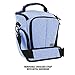 USA GEAR Camera Case for DSLR (Blue) with Soft Cushioned Interior, Zippered Accessory Pockets, Adjustable Carry Strap - Compatible with D3300, D3400, D5500, Canon Rebel T6, T6i, T5 and More