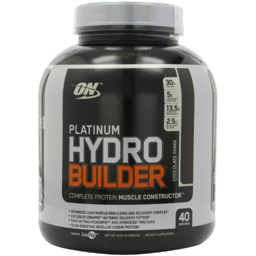 Optimum Nutrition Platinum Hydrobuilder, Chocolate Shake, 4.59 Pound Jar image