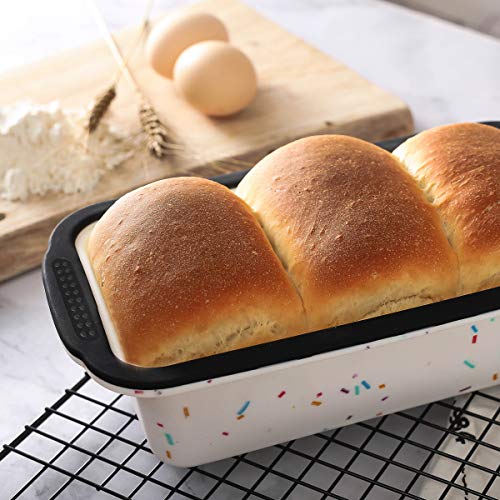 Silicone Loaf Pan with Reinforced Steel Frame Inside,Non-stick Loaf Mold for Homemade Baking Cakes and Bread,BPA Free,Dishwasher,Oven and Microwave Safer,Aichoof