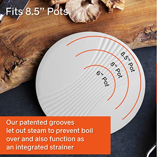 OneLid Universal Pot Lid With Integrated Strainer — Fits Pots Up to 8.5
