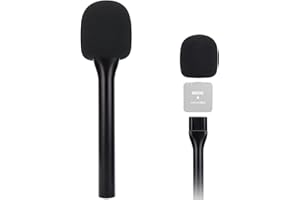 SUNMON Rode Handheld Wireless Mic Stand with Pop Filter, Holder for Wireless Go 2/Pro, Interview Microphone Adapter for Go/ME
