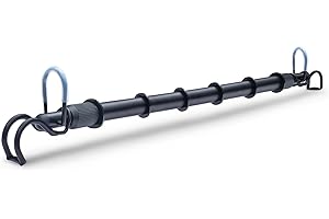 IDEFAIR Car Clothes Hanger Bar Heavy Duty Clothing Rod for Vehicle Adjustable Cloth Storage Organizers Automotive Travel Outdoor Hanging Drying Rack for Truck SUV(Extend from 30'' to 66''/Hold up to 120lbs)