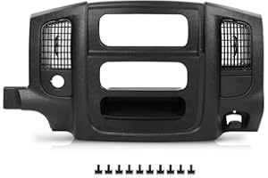 LQI Center Dash Radio Bezel Trim Panel w/Storage Compatible with Dodge Ram 1500 2002-2005/Fit Dodge Ram 2500 3500 2003-2005 Black