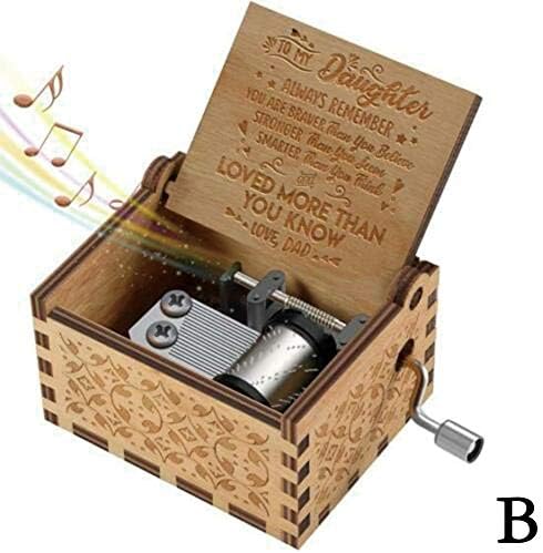 JOAN DOMINGUEZ Ancient Style Carved Wooden Box - You Are My Sunshine - Sunshine Mother Sunshine Father Birthday Gift Holiday Decoration Music Box