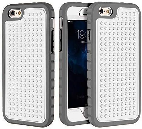 iPhone 6 Plus/6S Plus Case, Hybrid Heavy Duty Shockproof Full-Body Protective Case with Dual Layer [Hard PC+ Soft Silicone] Impact Protection for Apple iPhone 6S Plus 5.5 inch. (New White Grey)